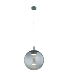 Sacramento Globe Pendant Ceiling Light Smoky Green-Gray Dark Bottle Green GX53-1