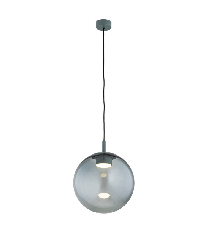 Sacramento Globe Pendant Ceiling Light Smoky Green-Gray Dark Bottle Green GX53-1