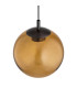 Sacramento Globe Pendant Ceiling Light Transparent Amber Brushed Titanium GX53-6