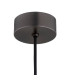 Sacramento Globe Pendant Ceiling Light Transparent Amber Brushed Titanium GX53-9