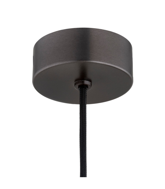 Sacramento Globe Pendant Ceiling Light Transparent Amber Brushed Titanium GX53-9