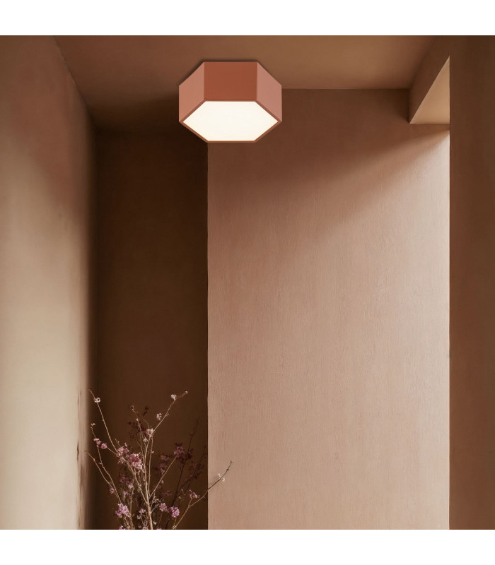Libero LED Surface Mounted Downlight Terracotta 2125lm 3000K-3