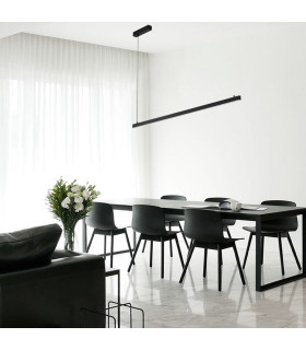 Miami LED Bar Pendant Ceiling Light Black 3130lm 3000K-2