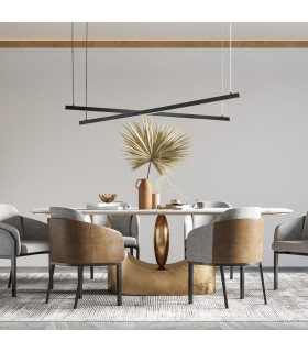 Miami LED Bar Pendant Ceiling Light Black 6260m 3000K-2