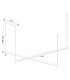 Miami LED Bar Pendant Ceiling Light Gold 6260m 3000K-15