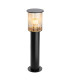 Norfolk 52cm Outdoor Bollard Black Clear Glass E27 IP44-4