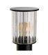 Norfolk 52cm Outdoor Bollard Black Clear Glass E27 IP44-6
