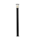 Norfolk 124cm Outdoor Bollard Black Clear Glass E27 IP44-1