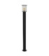 Norfolk 124cm Outdoor Bollard Black Clear Glass E27 IP44-3