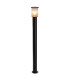 Norfolk 124cm Outdoor Bollard Black Clear Glass E27 IP44-4