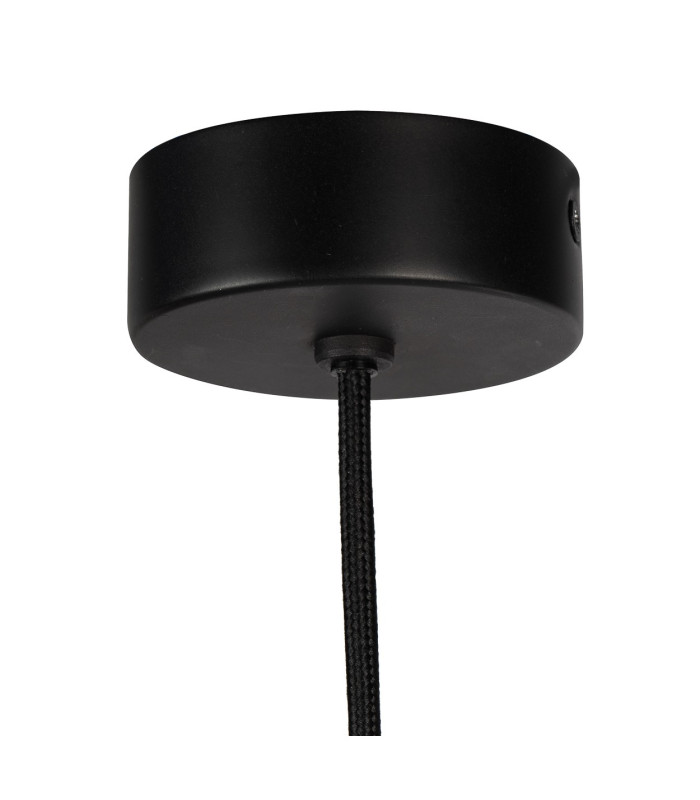 Norfolk Slim Pendant Ceiling Light Black Transparent Glass E27 IP44-7