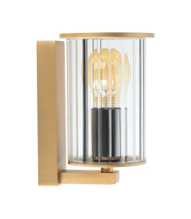 Norfolk Outdoor Wall Lantern Gold Clear Glass Shade E27 IP44-1