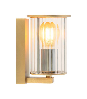 Norfolk Outdoor Wall Lantern Gold Clear Glass Shade E27 IP44-2