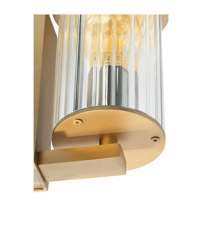 Norfolk Outdoor Wall Lantern Gold Clear Glass Shade E27 IP44-5