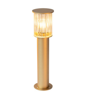 Norfolk 52cm Outdoor Bollard Gold Clear Glass E27 IP44-1