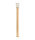Norfolk 124cm Outdoor Bollard Gold Clear Glass E27 IP44-1