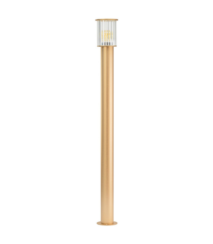 Norfolk 124cm Outdoor Bollard Gold Clear Glass E27 IP44-1