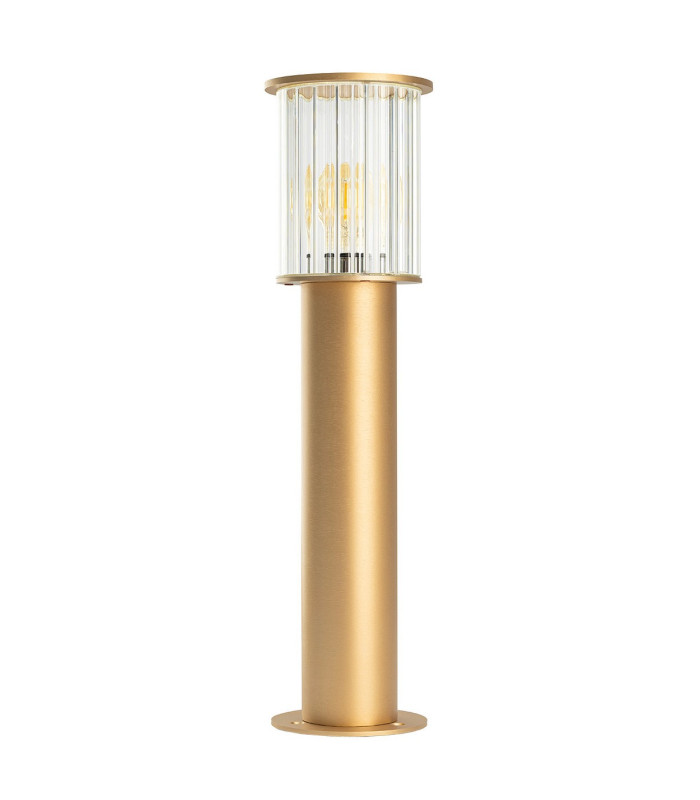 Norfolk 52cm Outdoor Bollard Gold Clear Glass E27 IP44-3