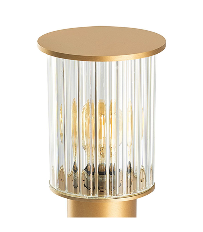 Norfolk 52cm Outdoor Bollard Gold Clear Glass E27 IP44-4