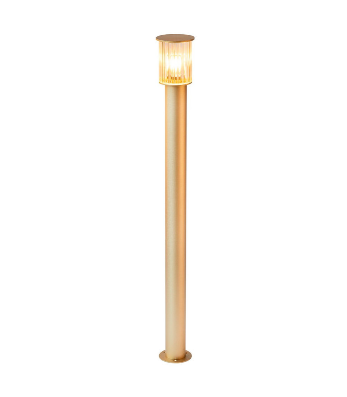 Norfolk 124cm Outdoor Bollard Gold Clear Glass E27 IP44-3