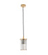 Norfolk Slim Pendant Ceiling Light Gold Transparent Glass E27 IP44-3