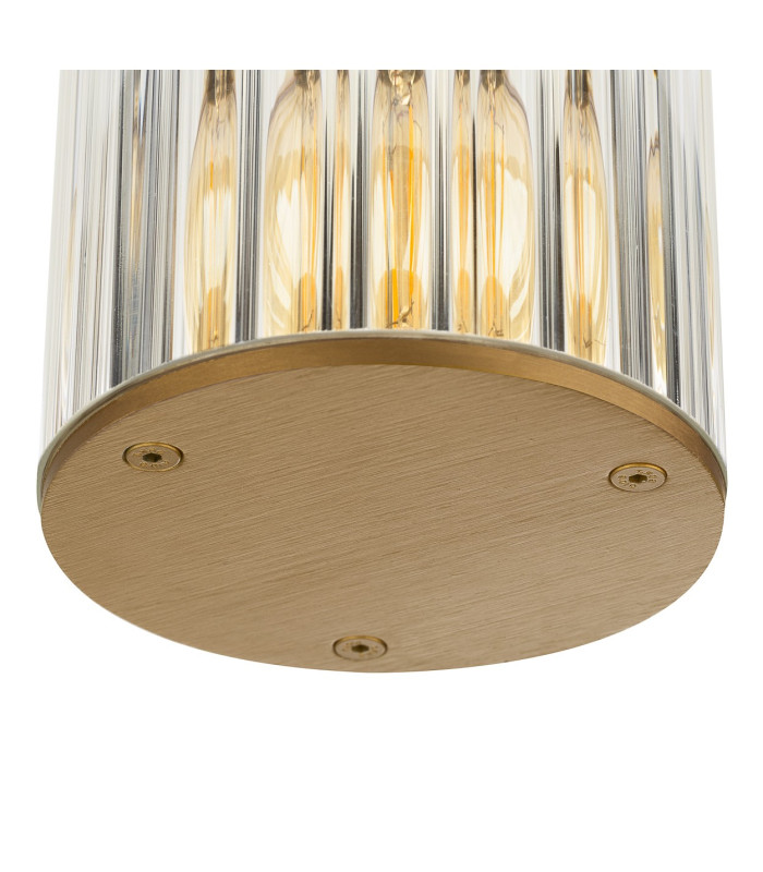 Norfolk Outdoor Surface Mounted Downlight Gold Clear Glass Shade E27 IP44-5