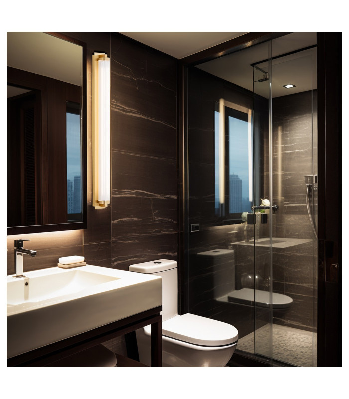 Hampton Integrated LED Wall Lamp Brushed Brass  3000K-3