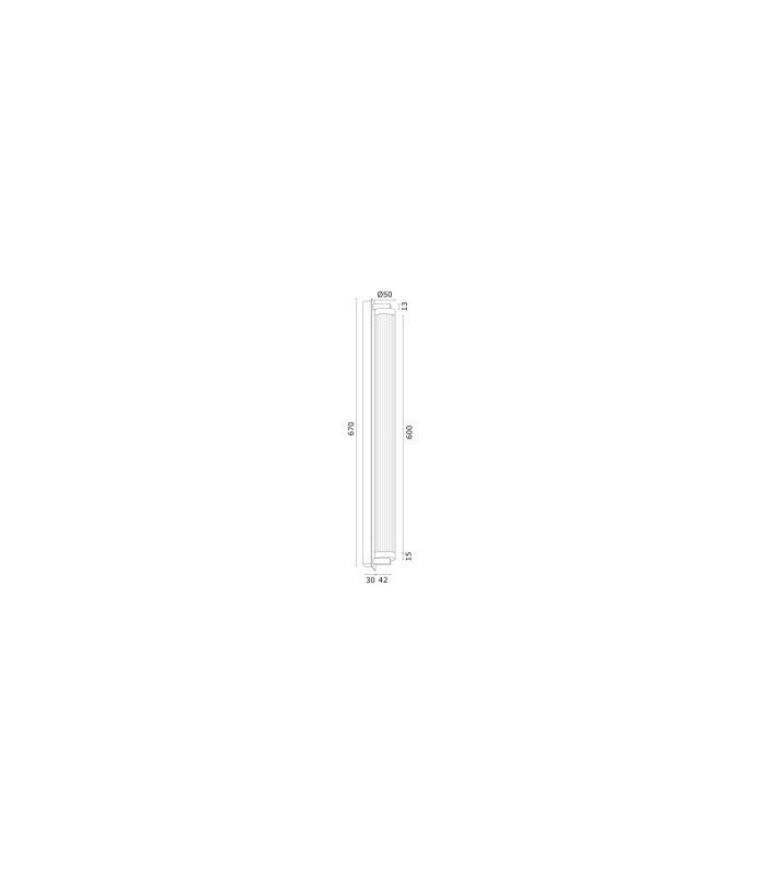 Hampton Integrated LED Wall Lamp Brushed Titanium  3000K-5