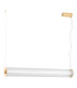 Hampton 120cm LED Bar Pendant Ceiling Light Brushed Brass Clear Glass Shade 3000K-2