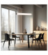 Hampton 120cm LED Bar Pendant Ceiling Light Brushed Titanium Clear Glass Shade 3000K-4