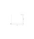 Hampton 120cm LED Bar Pendant Ceiling Light Brushed Titanium Clear Glass Shade 3000K-6