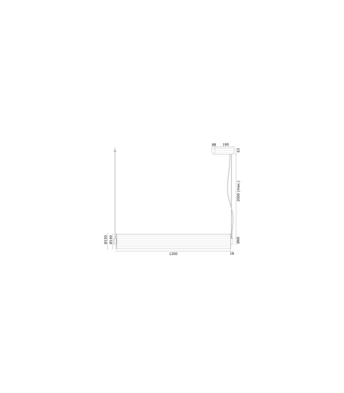 Hampton 120cm LED Bar Pendant Ceiling Light Brushed Brass Clear Glass Shade 3000K-8