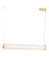 Hampton 80cm LED Bar Pendant Ceiling Light Brushed Brass Clear Glass Shade 3000K-1