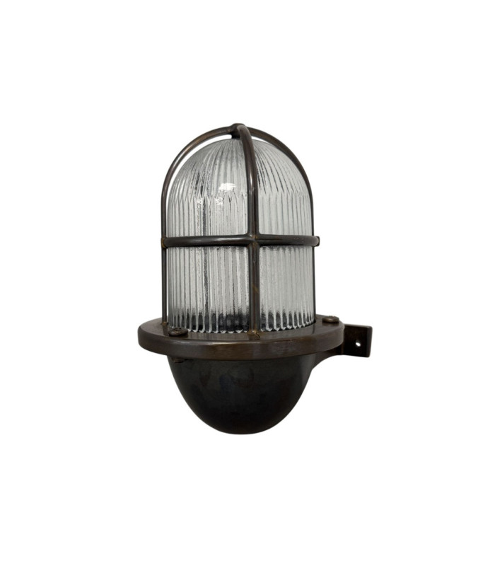 Armada Solid Brass Uplight Wall Lantern Antique Brass Finish IP64-5