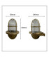 Armada Solid Brass Uplight Wall Lantern Satin Nickel Finish IP64-3