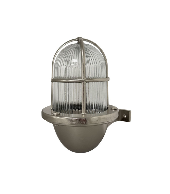 Armada Solid Brass Uplight Wall Lantern Satin Nickel Finish IP64-5