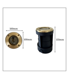 Bertha Solid Brass Ground Light Antique Brass Finish IP67-2