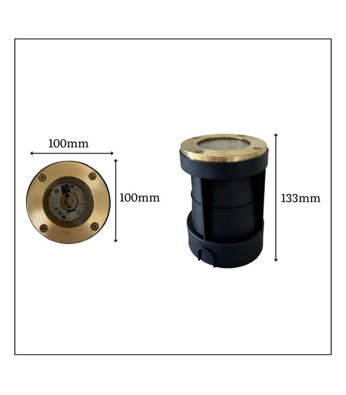 Bertha Solid Brass Ground Light Antique Brass Finish IP67-2