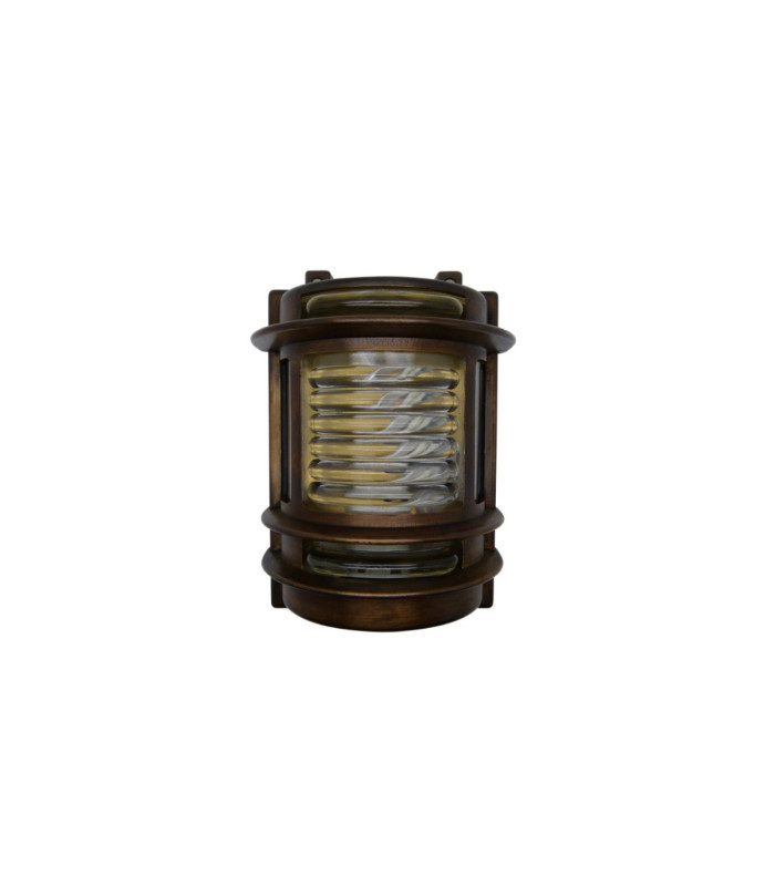 Cargo Solid Brass Flush Wall Light Antique Brass Finish IP64-9