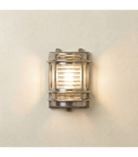 Cargo Solid Brass Flush Wall Light Satin Nickel Finish IP64-1