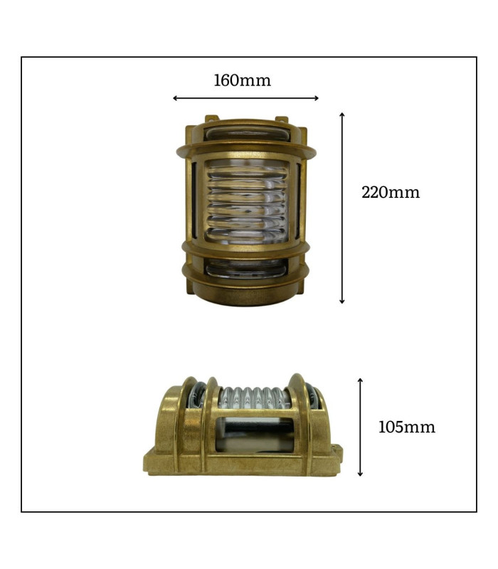 Cargo Solid Brass Flush Wall Light Satin Nickel Finish IP64-3