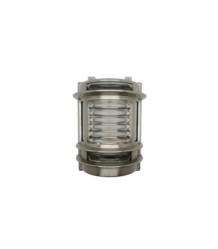 Cargo Solid Brass Flush Wall Light Satin Nickel Finish IP64