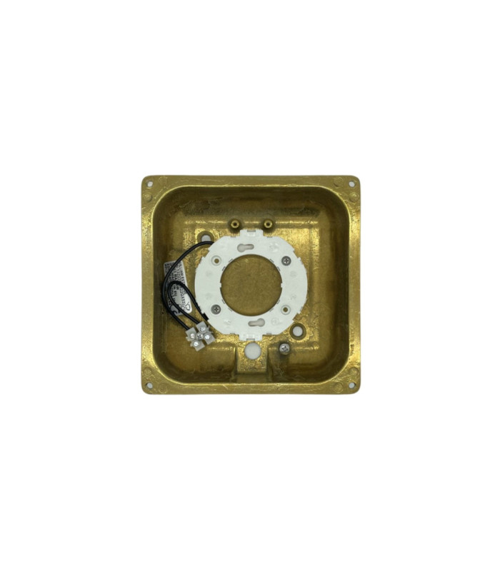 Francis Solid Brass Square 16cm Wall Light Raw Brass Finish IP64-7