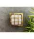 Francis Solid Brass Square 16cm Wall Light Raw Brass Finish IP64-8