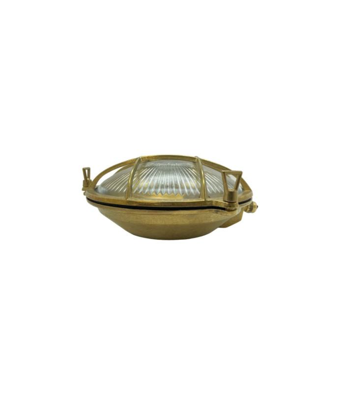 Grand Solid Brass Round 24cm Cabin Bulkhead Antique Brass Finish IP64-6