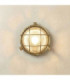 Grand Solid Brass Round 24cm Cabin Bulkhead Raw Brass Finish IP64-1