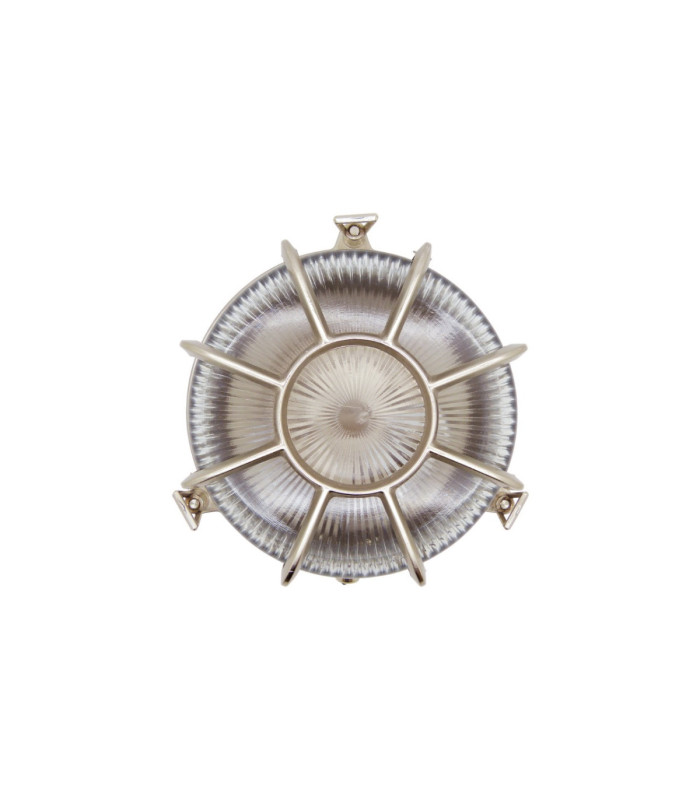 Grand Solid Brass Round 22cm Capstan Bulkhead Satin Nickel Finish IP64-11