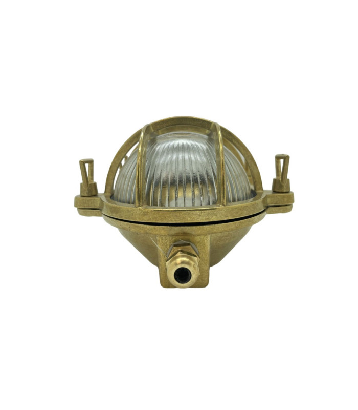 Horatio Solid Brass Oval Bulkhead Satin Nickel Finish IP64-6