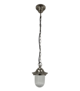 Hull Solid Brass Pendant Lantern Satin Nickel Finish IP54-1