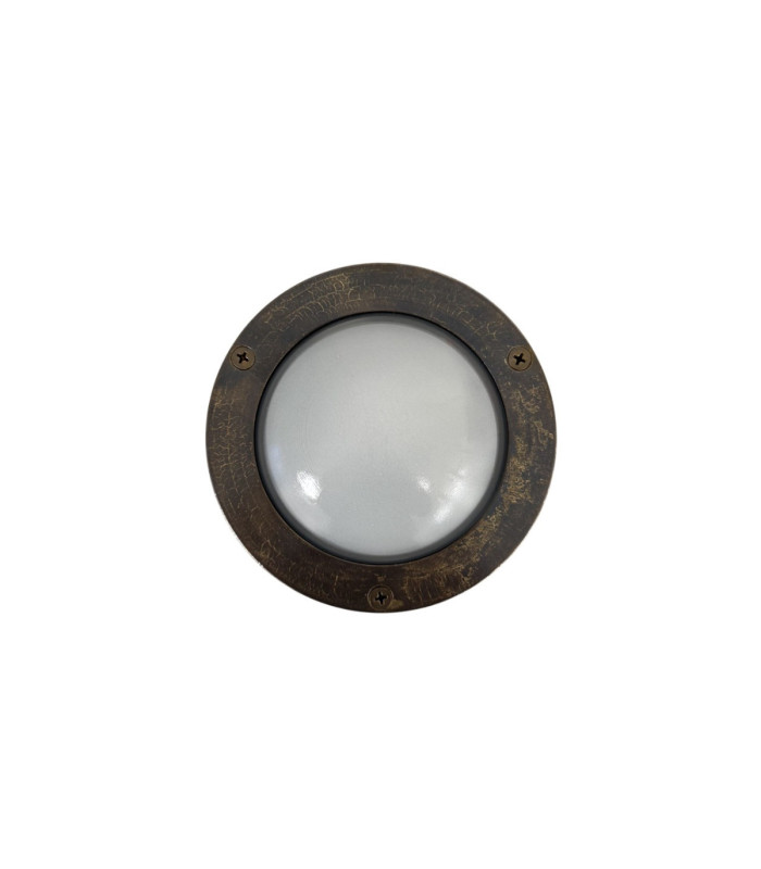 Marina Solid Brass Round 14cm Circular Bulkhead Antique Brass Finish IP64-5